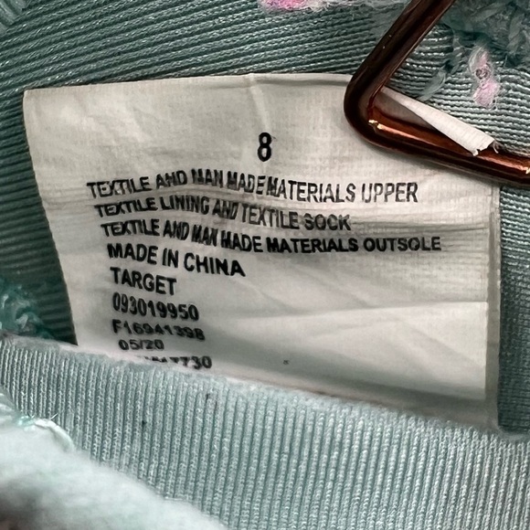 Cat & Jack Seafoam Green Slip On Sneakers Size 8 Toddler Girl’s - Picture 4 of 9